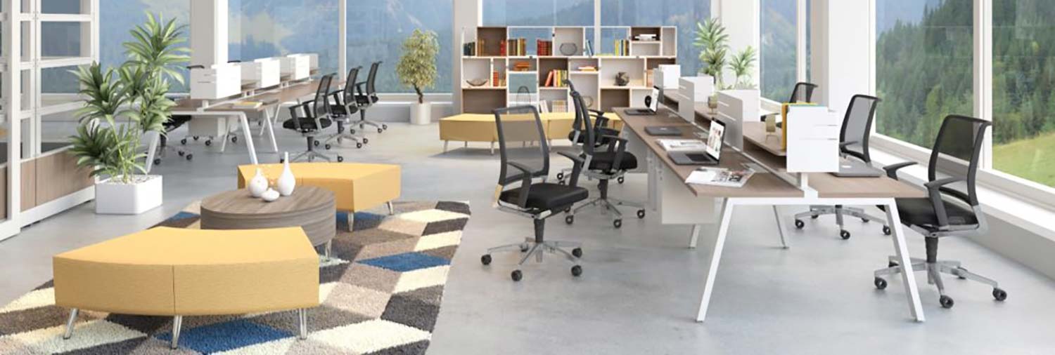 large waiting room furniture display